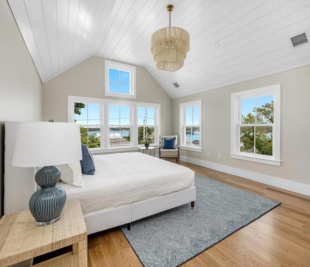 34 Otis Hill Rd, Hingham, MA 02043 - bedroom featuring lofted ceiling, wood finished floors, baseboards, and wood ceiling