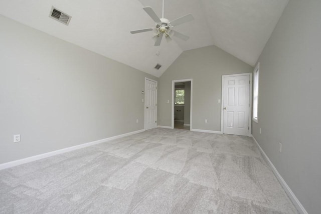 2 Dalton Ter, Holbrook, MA 02343 - unfurnished bedroom featuring vaulted ceiling, light colored carpet, and a ceiling fan