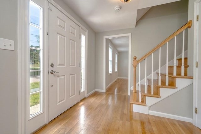 2 Dalton Ter, Holbrook, MA 02343 - entrance foyer featuring light wood-style flooring and stairs