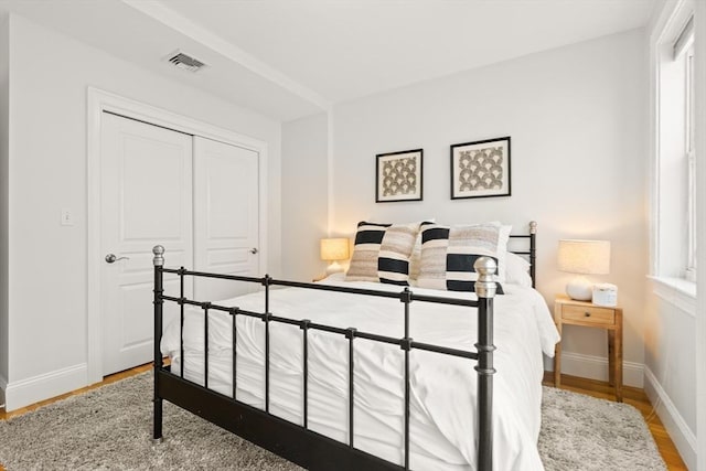 53 Woodward St Unit 2, Boston, MA 02127 - bedroom featuring wood finished floors, baseboards, and a closet