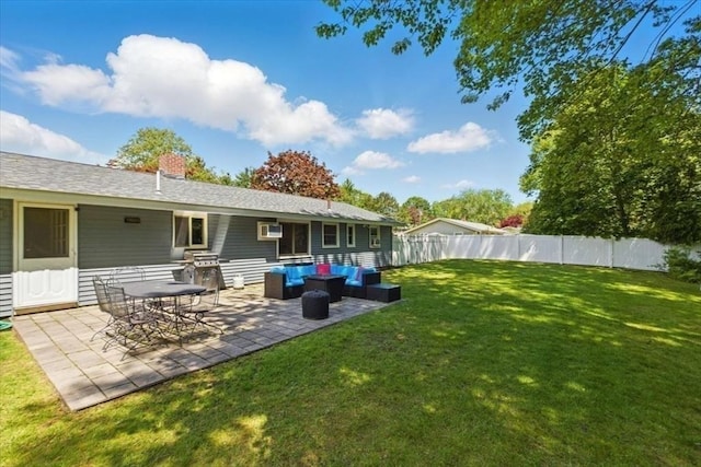 15 Temi Rd, Beverly, MA 01915 - back of house featuring an outdoor hangout area, a patio area, and a chimney