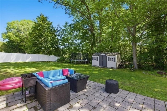 15 Temi Rd, Beverly, MA 01915 - view of patio / terrace with a trampoline and an outdoor living space