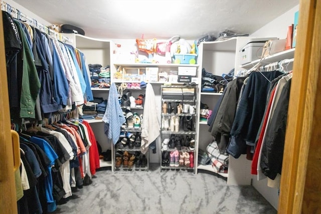 view of walk in closet