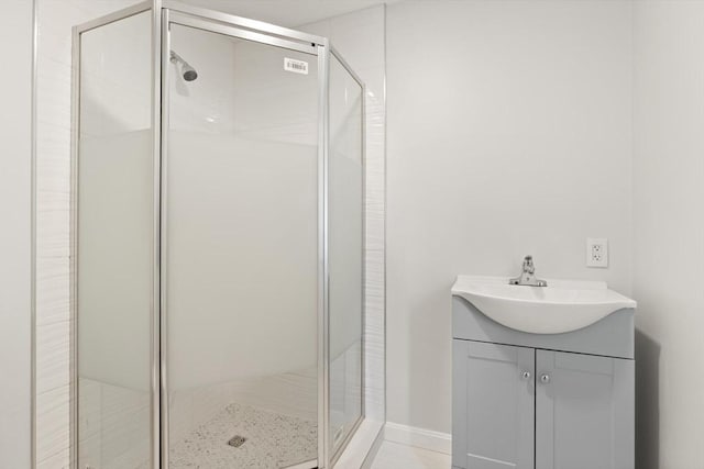 651 S Main St, Randolph, MA 02368 - bathroom with a stall shower and vanity