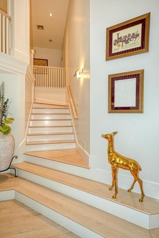 244 Salem End Rd, Framingham, MA 01702 - staircase with recessed lighting