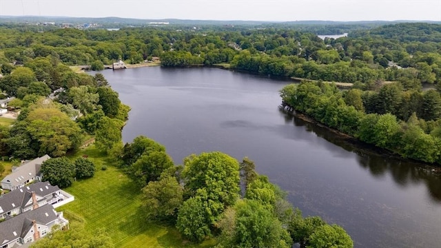 244 Salem End Rd, Framingham, MA 01702 - drone / aerial view of a large body of water and a heavily wooded area