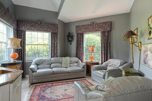 244 Salem End Rd, Framingham, MA 01702 - living area featuring vaulted ceiling