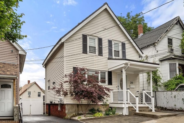 20 Pleasant View Ave, Everett, MA 02149 - view of front facade with a gate