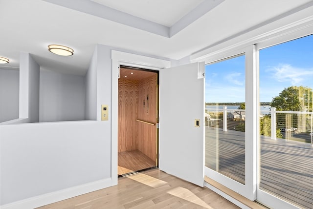 interior space featuring light hardwood / wood-style floors