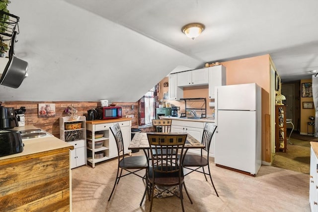 52 Adams St, Taunton, MA 02780 - dining room featuring vaulted ceiling