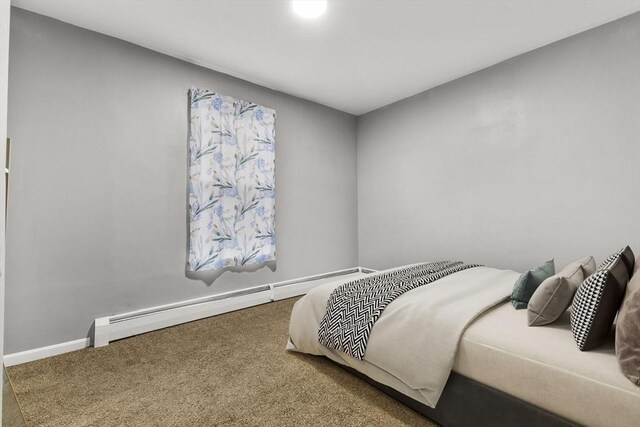 52 Adams St, Taunton, MA 02780 - bedroom featuring carpet, a baseboard radiator, and baseboards