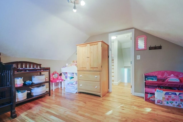 161 N Worcester St, Norton, MA 02766 - recreation room with light wood-type flooring and lofted ceiling