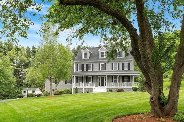 86 S Cross Rd, Haverhill, MA 01835 - view of front facade with a porch and a front lawn