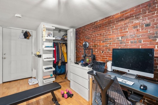 267 Lexington St Unit 1, Boston, MA 02128 - office space featuring brick wall and light wood-style floors