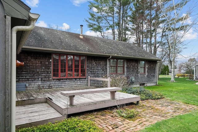 1 Pine Ln, Warren, RI 02885 - deck featuring a lawn