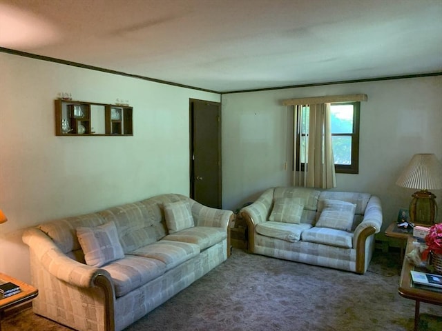 389 Breakneck Rd, Southbridge, MA 01550 - carpeted living area with crown molding