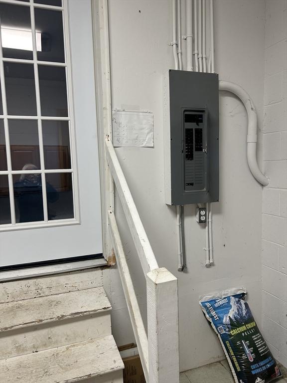stairway with electric panel