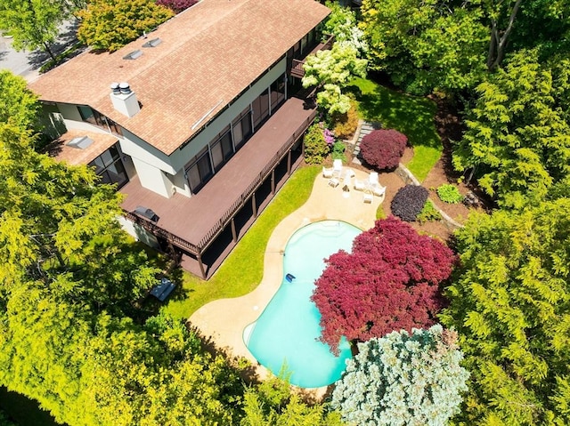 12 Laurus Ln, Newton, MA 02459 - view of subject property featuring a pool