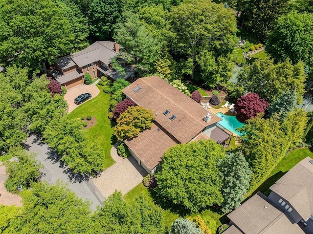 12 Laurus Ln, Newton, MA 02459 - bird's eye view of a pool
