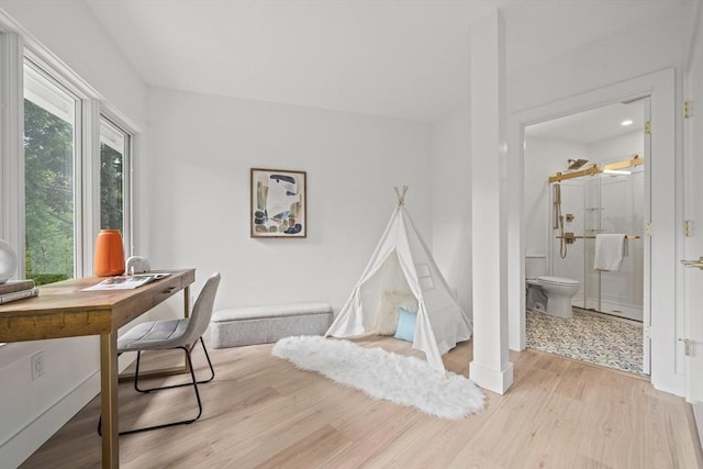 44 Ober Rd Unit 44, Newton, MA 02459 - office area featuring light wood-style floors and baseboards