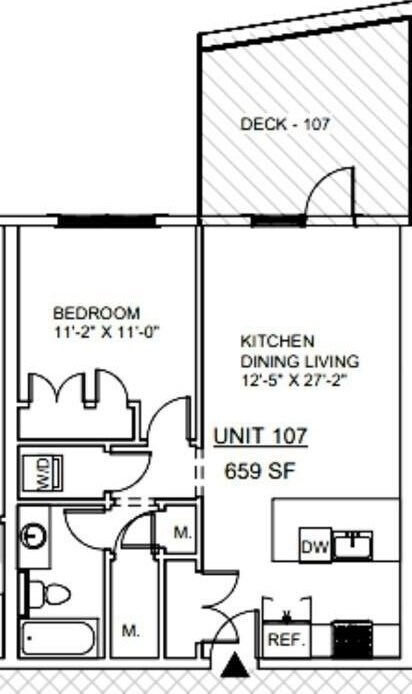 425 Lagrange St Unit 107, Boston, MA 02132 - property floor plan