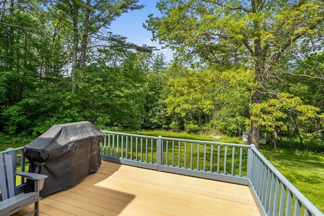 8 Macleod Ln, Acton, MA 01720 - wooden deck with a yard and area for grilling