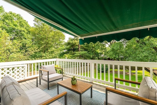 100 Summit, Brookline, MA 02446 - wooden deck with an outdoor hangout area
