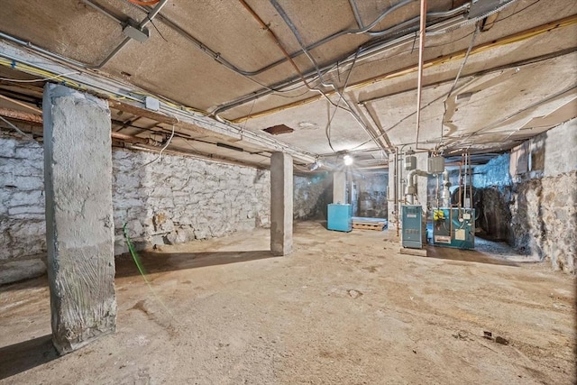 633 E Sixth St, Boston, MA 02127 - unfinished below grade area featuring a heating unit