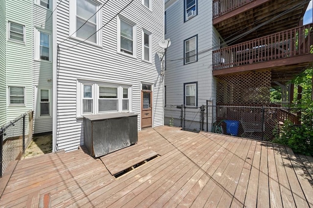 633 E Sixth St, Boston, MA 02127 - wooden deck featuring a fenced backyard