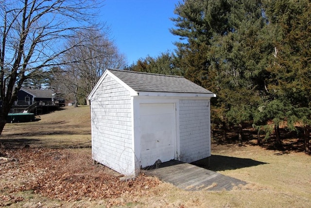 view of shed