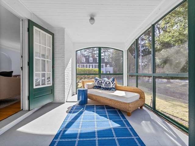 sunroom featuring a wealth of natural light