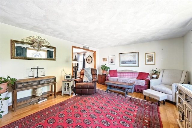 81 Crosstown Ave, Boston, MA 02132 - living room featuring wood finished floors and a textured ceiling