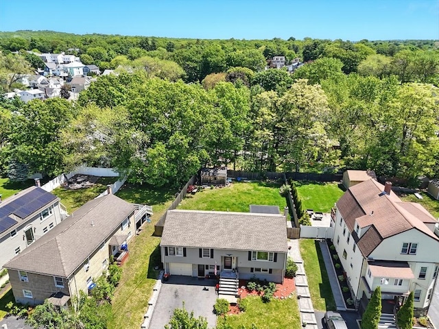 81 Crosstown Ave, Boston, MA 02132 - aerial perspective of suburban area featuring a heavily wooded area