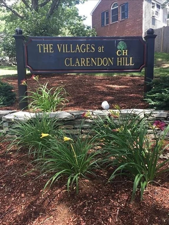 view of community sign