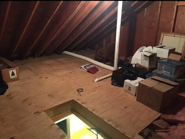 view of attic