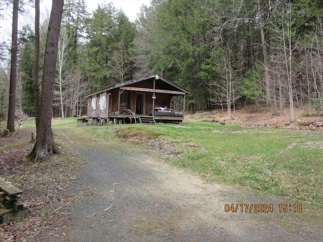 86 Ashfield Rd, Williamsburg, MA 01096 - view of front facade with a forest view