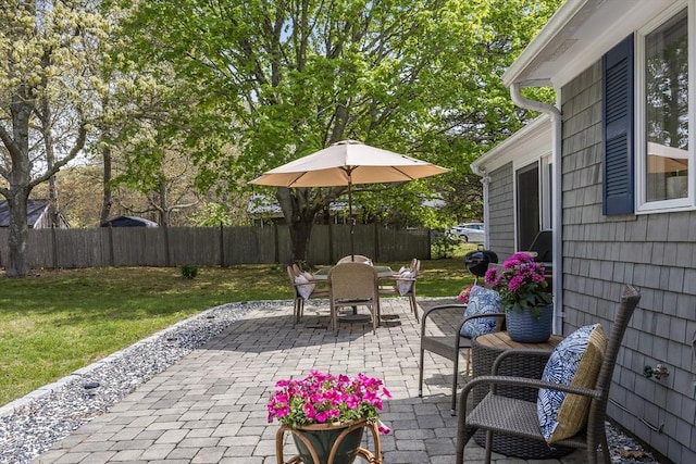 view of patio / terrace featuring outdoor dining area
