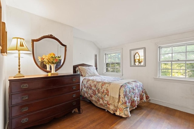 3 Marshall St, North Reading, MA 01864 - bedroom featuring dark wood-style flooring and vaulted ceiling