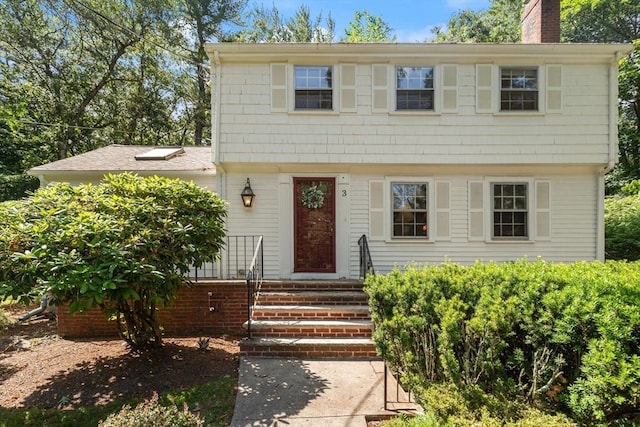 3 Marshall St, North Reading, MA 01864 - colonial house featuring a chimney