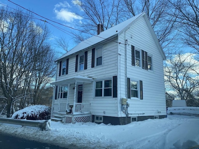 view of colonial home