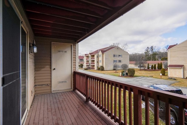 balcony featuring a residential view