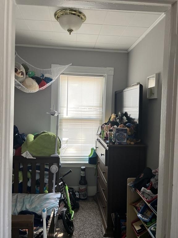 interior space with crown molding