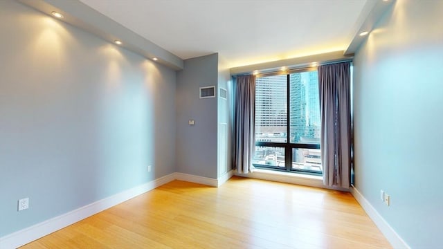 empty room featuring light hardwood / wood-style flooring and plenty of natural light