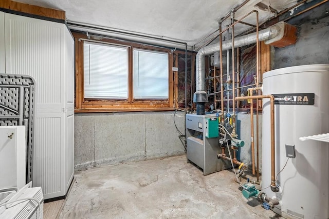 21 Wilhelmina Ave, Burlington, MA 01803 - utility room featuring water heater and a heating unit