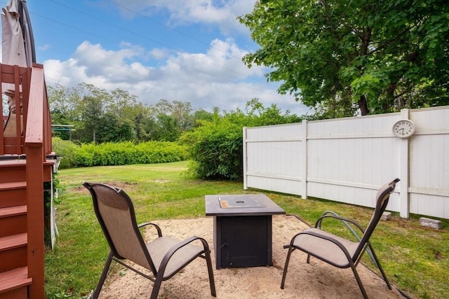 21 Wilhelmina Ave, Burlington, MA 01803 - view of yard featuring an outdoor fire pit