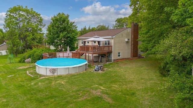 21 Wilhelmina Ave, Burlington, MA 01803 - swimming pool with a deck and a yard