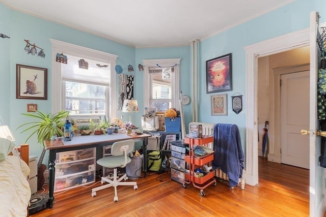 office featuring light hardwood / wood-style floors