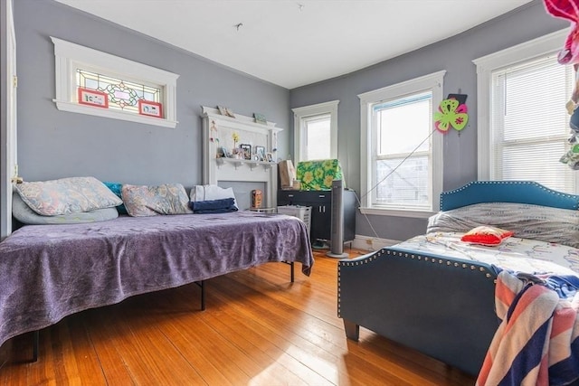 bedroom featuring hardwood / wood-style floors