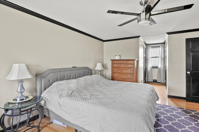 93 Lincoln Ave, Ashburnham, MA 01430 - bedroom featuring ornamental molding, wood finished floors, ceiling fan, and baseboards