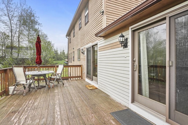 93 Lincoln Ave, Ashburnham, MA 01430 - wooden terrace featuring outdoor dining area